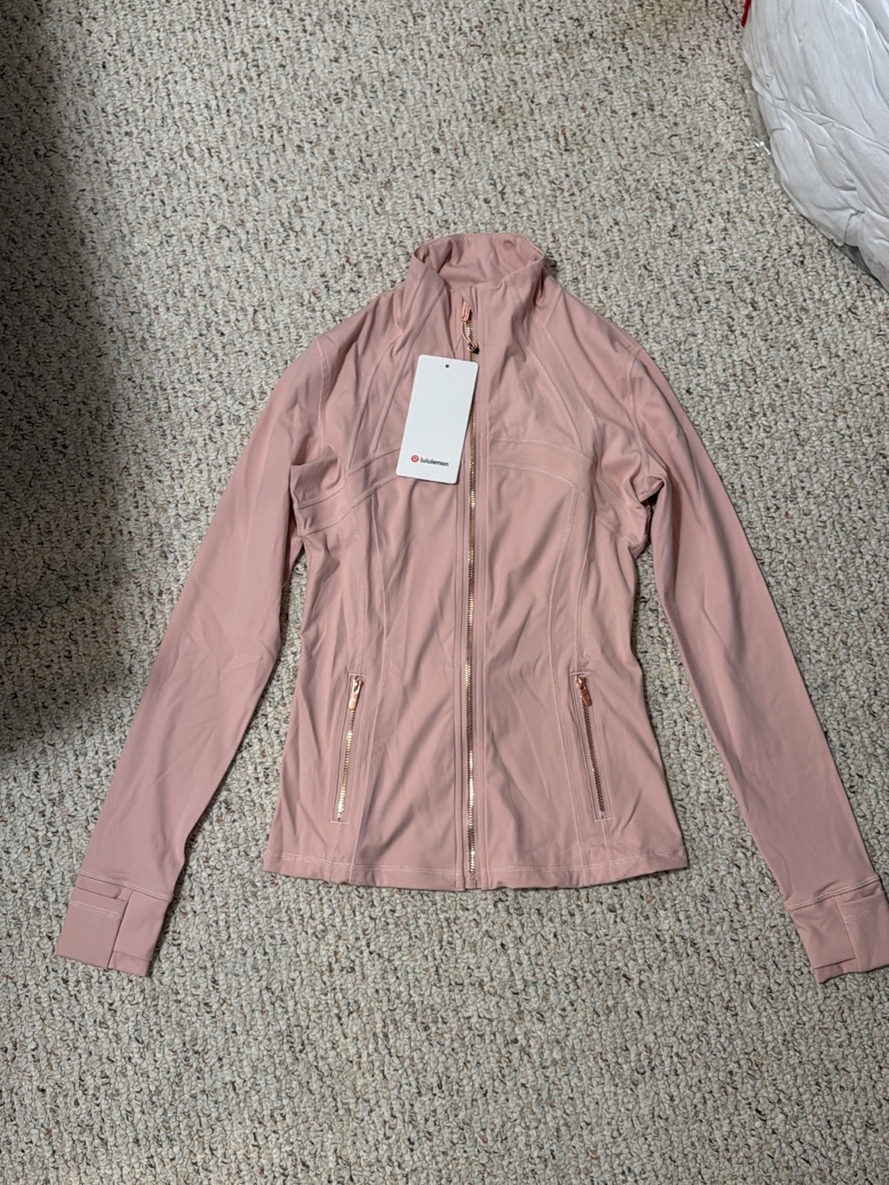 NWT lululemon athletica Rose Pink Lightweight Zip Define Jacket New with Tags